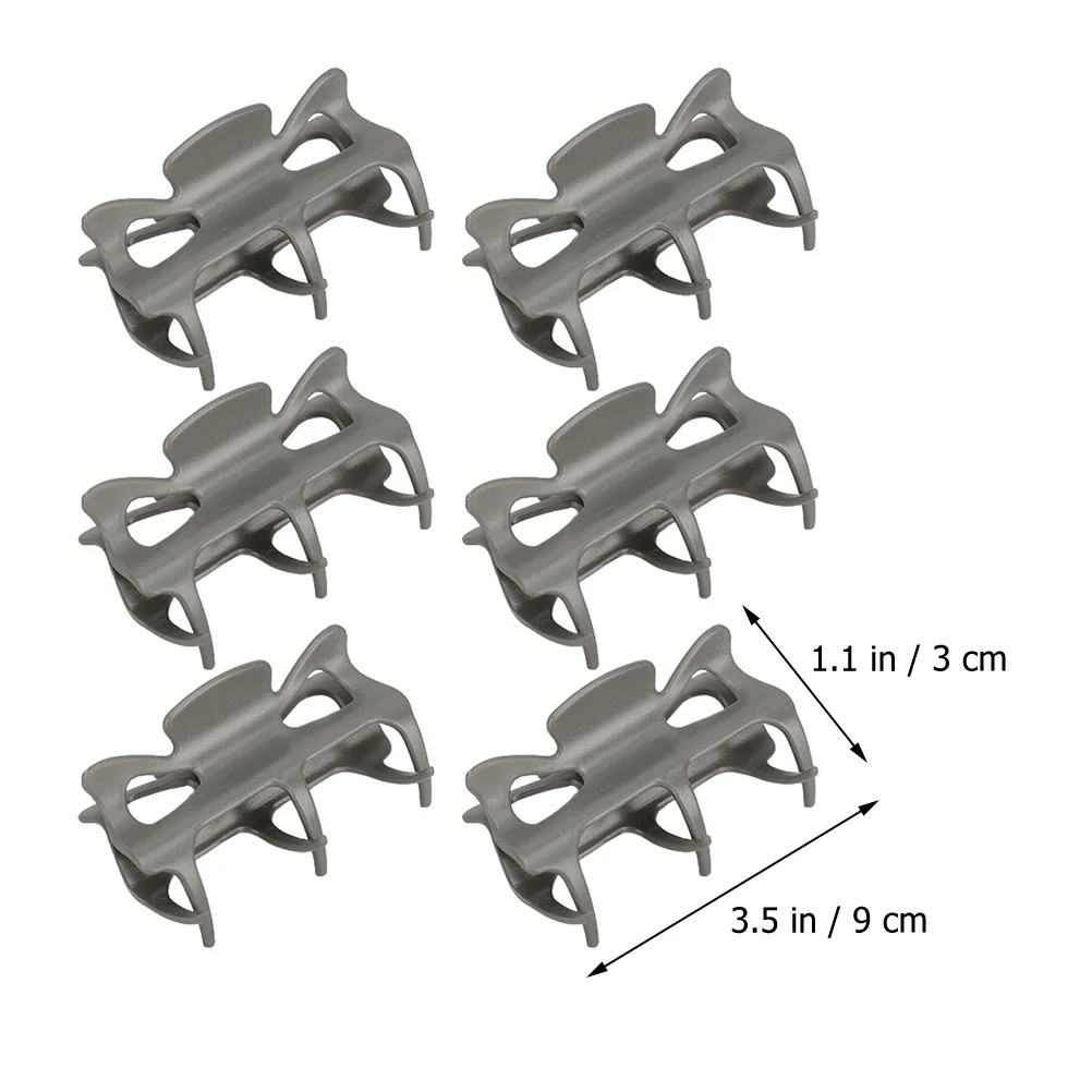 

6pcs Insulated Hair Clips Hot Rollers Ceramic Heat Resistant Claw Replacement Thick Long Hair Curly Waves Accessories