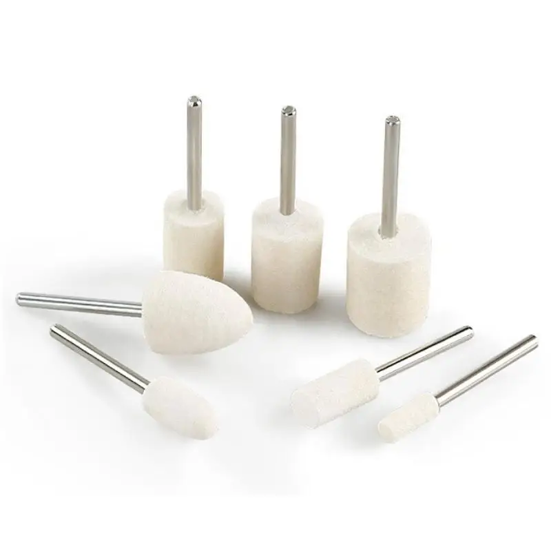 10 Stück Wollfilz-Polierscheiben 3-20mm Schleifköpfe für Dremel Bohrmaschine Rotationswerkzeug 3mm Schaft – Detail 11