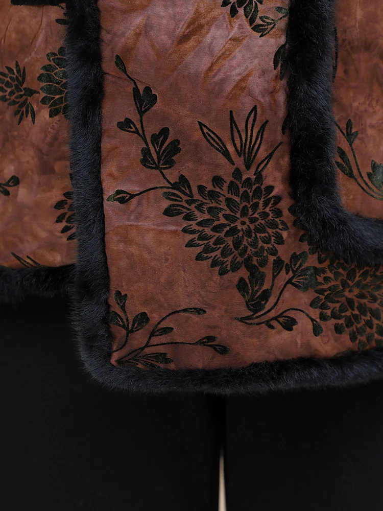 เสื้อกั๊กฤดูหนาวสำหรับผู้หญิงวัยกลางคนและผู้สูงอายุ แฟชั่นทันสมัย ทรงหลวม ความยาวปกติ