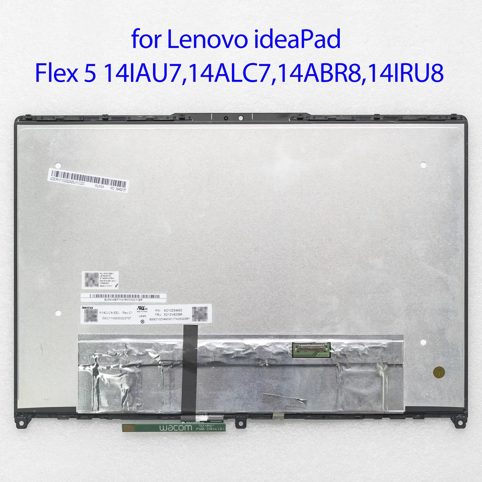 14 Inches Laptop LCD Touch Screen Digitizer Assembly for Lenovo IdeaPad Flex 5 14IAU7 14ALC7 14ABR8 14IRU8 82R7 82R9 82XX 82Y0