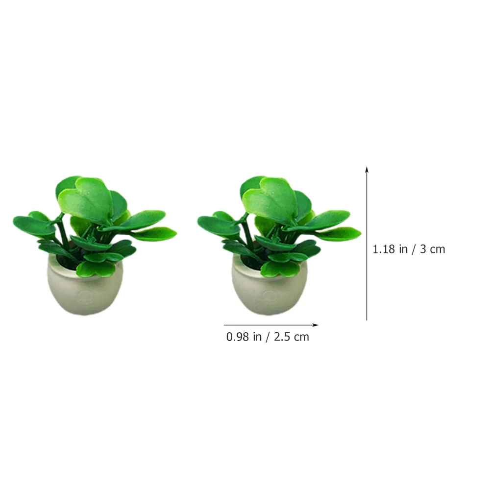 8 Pcs House Mini Plant Model Small Floral Bush Landscaping Potted Table Centerpieces Dining Tiny Plants Plastic for Room