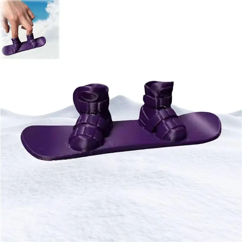 【Supernew】Mini Finger Snowboard, 3D Printed Finger Snow Board, Mini Skateboard Snow Board For Finger, Mini Skiing Finger view 3