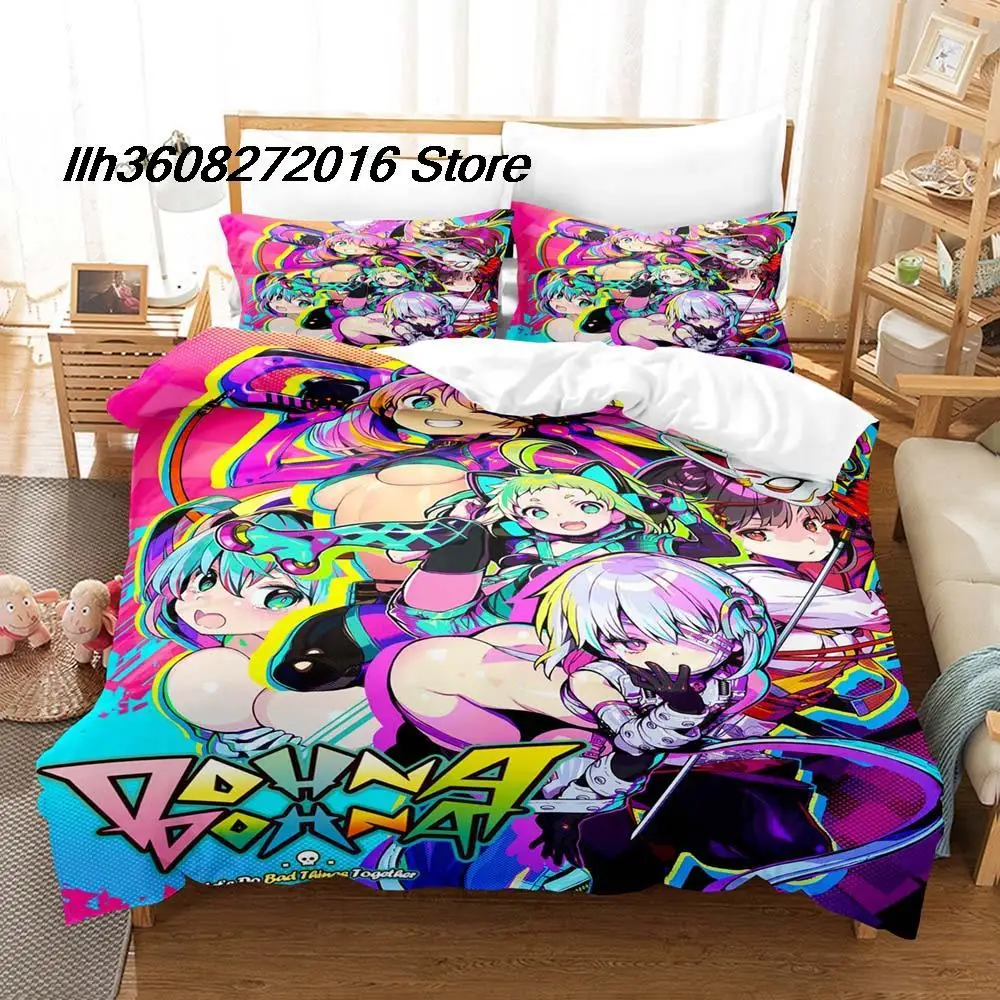 2025 Kawaii doHnadoHna Let's Do Bad Things Together Bedding Set Single Twin Full Queen King Size Bed Set Bedroom Duvetcover Set