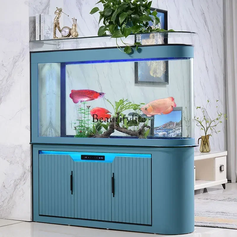 

FG11New household high-end screen partition porch floor aquarium bottom filter free water