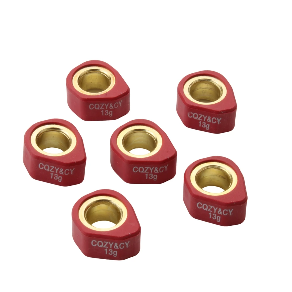 Scooter 6pc Roller Set / Variator Weights 20x12mm 9g 11g 13g 16g For Yamaha Cygnus R GTR BWS Vino X-City X-Max Zuma 125cc 4T