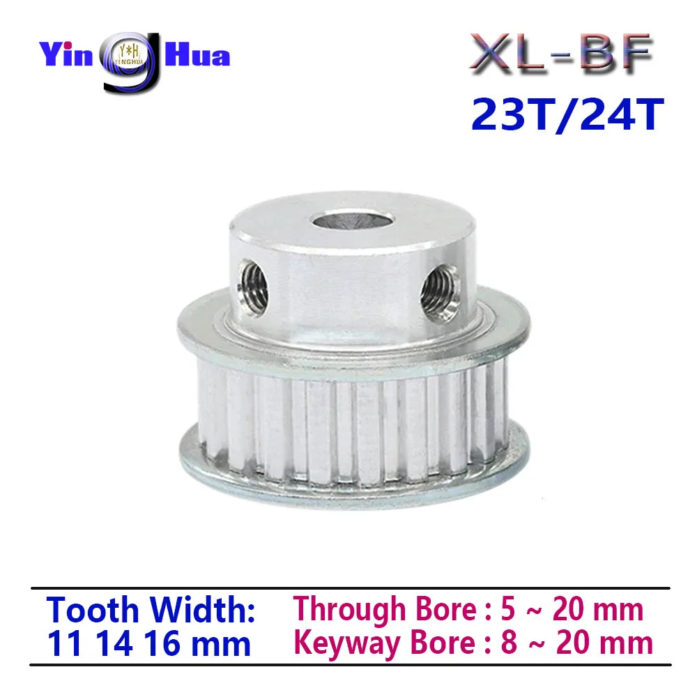 

XL BF 23 24T Timing Pulley Trapezoidal Tooth Width 11 14 16mm Through Bore 5 To20mm Keyway Bore 8 To 20mm 3D Printer Parts