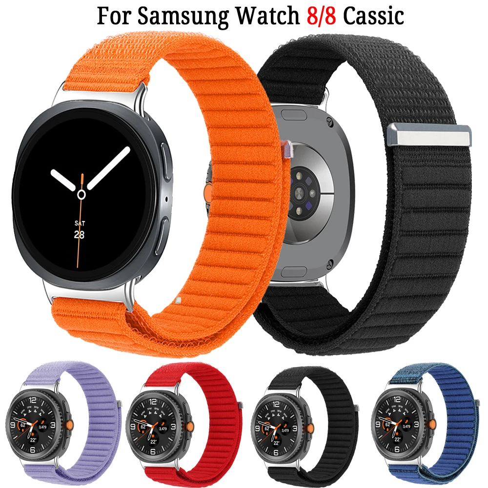 Nylon Band for Samsung Galaxy Watch 8 Strap Accessories Smartwatch Nylon Bracelet for Samsung Galaxy Watch 8 Classic 44 Strap