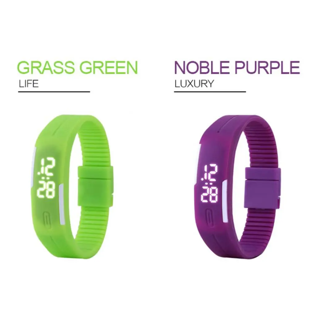 Candy Color Outdoor Bracelet Silicone Wristband Touch Digital Watch Electronic Watch LED Touch Wrist Watch Sports Wristwatches