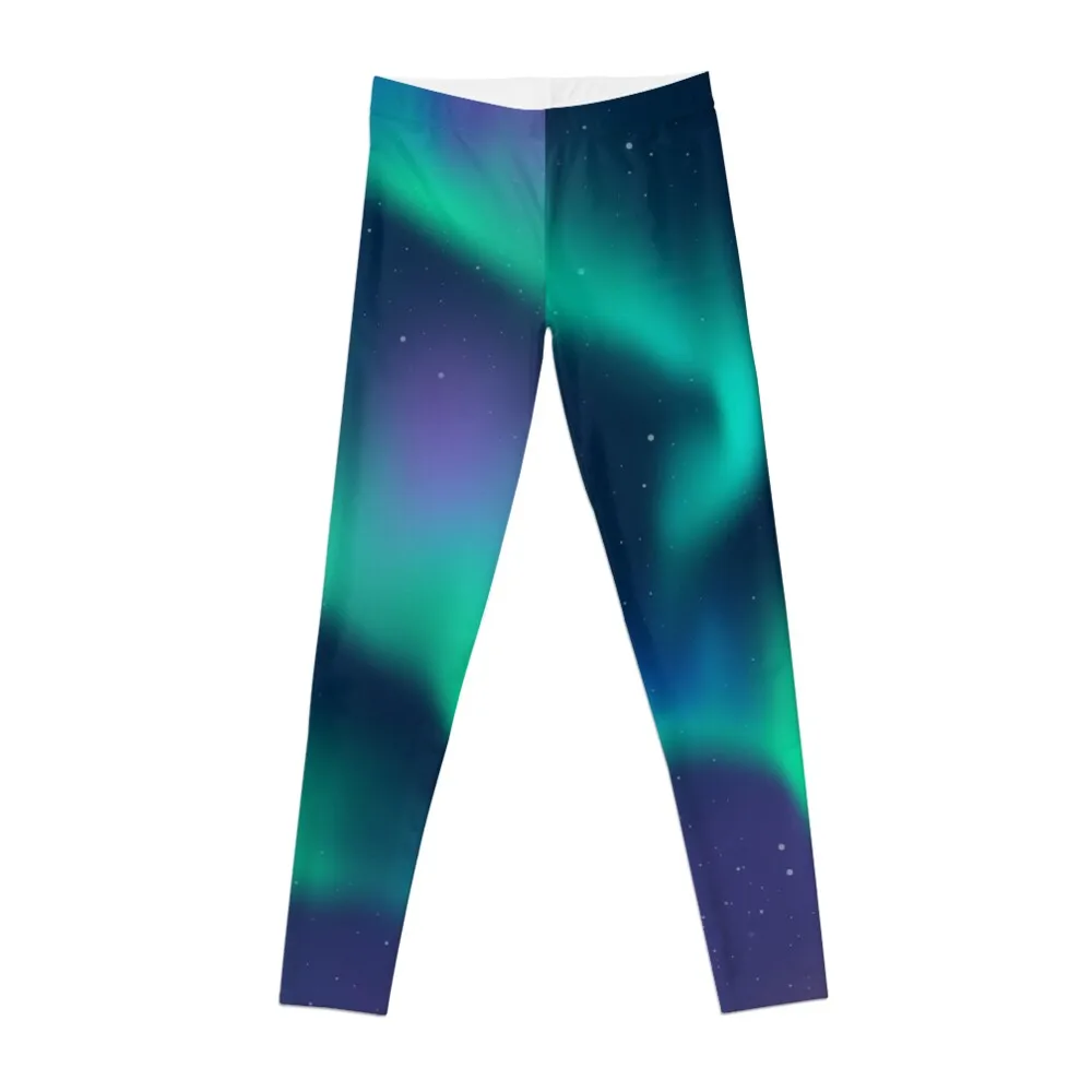 

Aurora Borealis Northern Lights Leggings for physical push up tights for gym's sportswear Womens Leggings