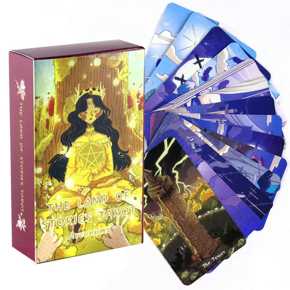 

Hot Selling The Land Of Stories Tarot Leisure Entertainment Card Family Gathering Divination Deck Tarot Board Playing Card Game