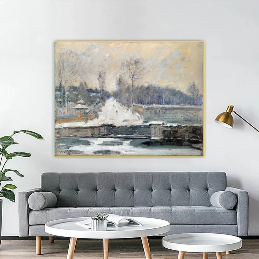 El lugar de riego en Marly-le-Roi de Alfred Sisley lienzo pintura al óleo imagen estética decoración colgante de pared decoración del hogar