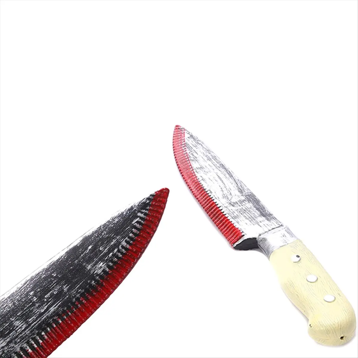 ABLG Faked Bloody Knife for Halloween Costume Cosplay Props Decor Simulation Plastic Knife Horror Party Supply