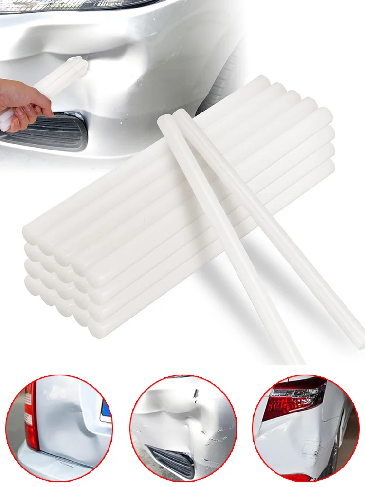 Bâtons de colle thermofusible pour voiture, bâtons de colle pour débosselage de carrosserie, bâton de colle thermofusible à forte adhérence pour l'artisanat de bricolage et les réparations rapides