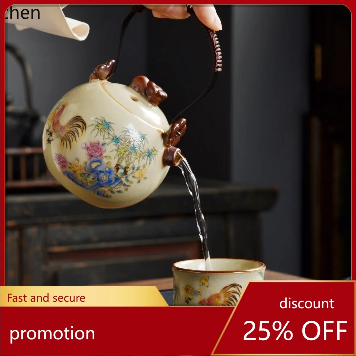 

Hxl lift teapot teapot tea maker ceramic tea set single pot