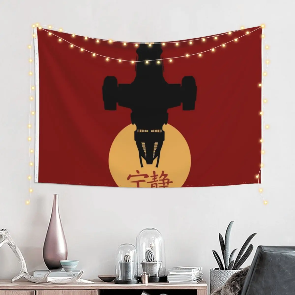 Firefly - Serenity Silhouette - Joss Whedon Tapestry Japanese Room Decor Room Decorations Aesthetics Tapestry