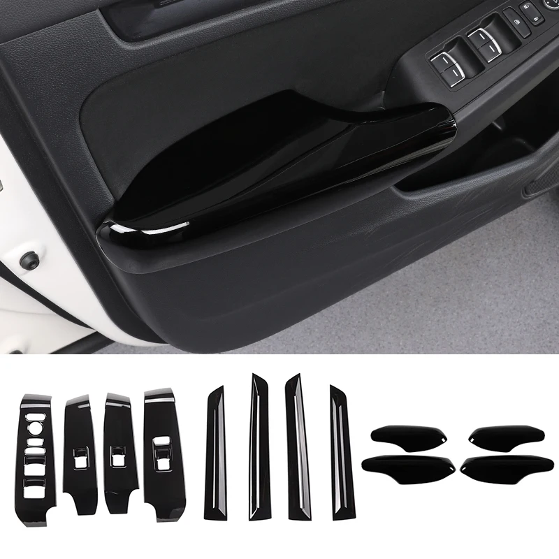 

Для Honda Civic 2022 2023 2024 2025 Piano Black Автомобильная внутренняя дверная ручка, наклейка, оконные переключатели, крышка панели