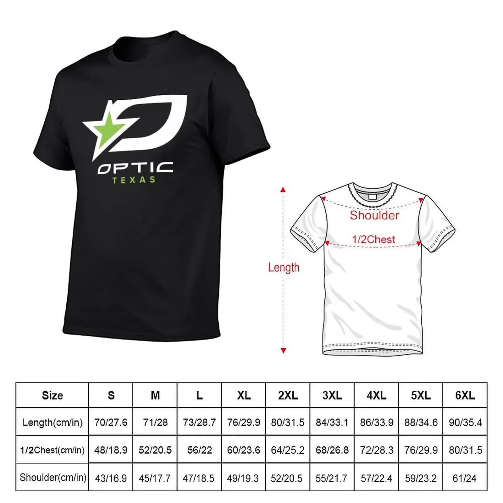 Optic Texas Merch Optictexas T-Shirt plus size clothes graphic t shirt vintage essential t shirt cotton t shirt men