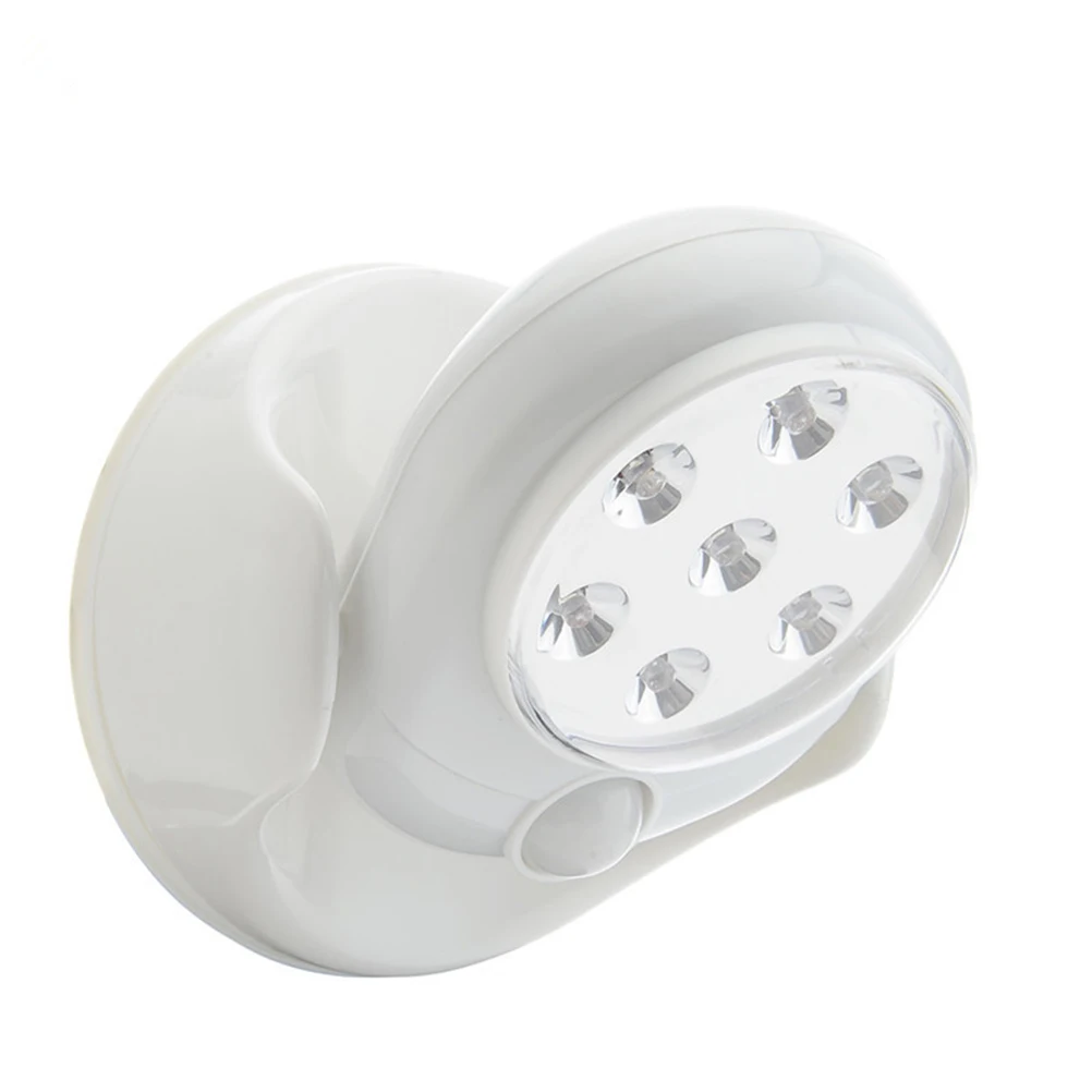

Led Motion Sensor Night Light Wall Lamp 360 Degree Rotation 180 Degree Head Cordless Light For Porch Patio Pool