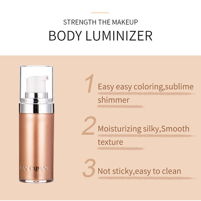 Visage corps lueur surligneur illuminateur maquillage été plage Sexy miroitant Bronze perle Contour ombrage éclaircir surligneur lotion