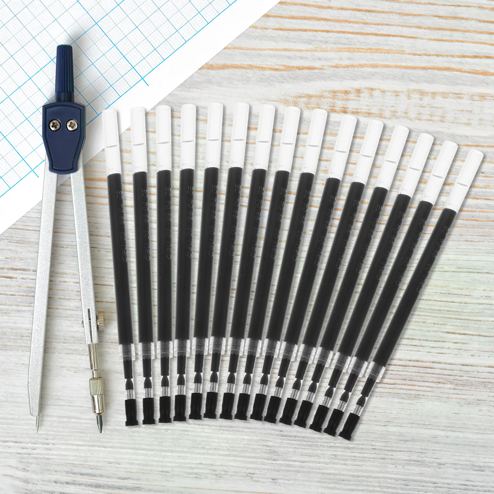 

20 шт. сменных стержней для гелевых ручек с нажимным механизмом, гладкие чернила, тонкий наконечник, для студентов, офиса, письма, творчества, портативные канцелярские принадлежности