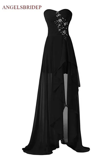 

ANGELSBRIDEP Chiffon Prom Dresses A Line Short Chiffon Vestido De Festa Chiffon Longo Abendkleid Formal Celebrity Party Gowns