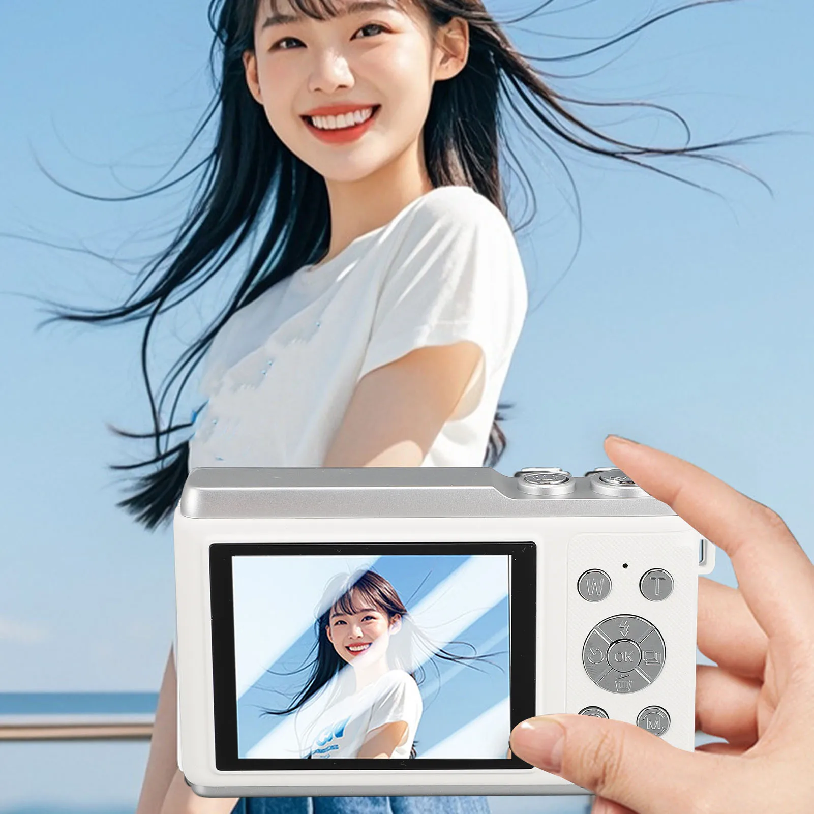

4K Digital Camera Rechargeable 2.8inch Screen Camera Autofocus 50MP 4K Support OTG with Flash for Teens Adult Beginner