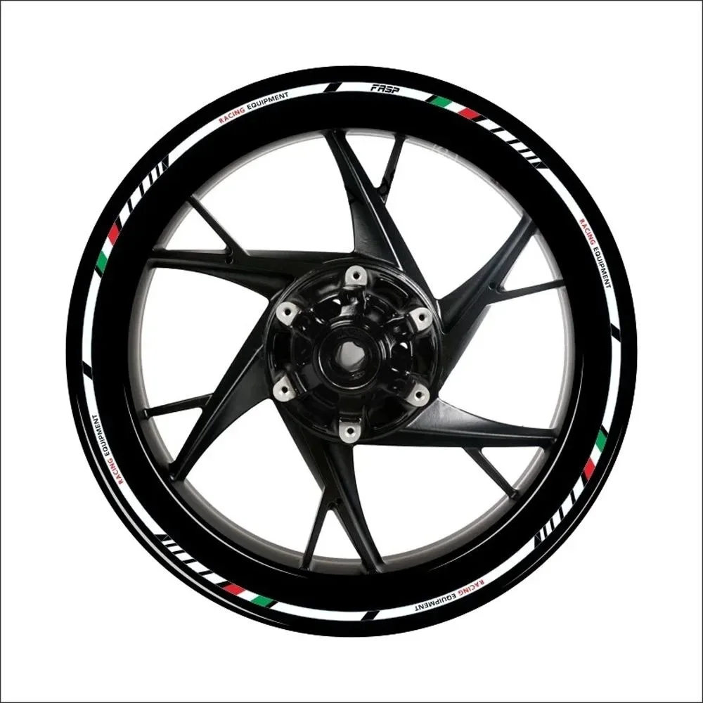 Mozzo ruota moto, adesivo per cerchione in acciaio, adesivo per pneumatici da 17/18 pollici, adesivo riflettente per protezione solare impermeabile