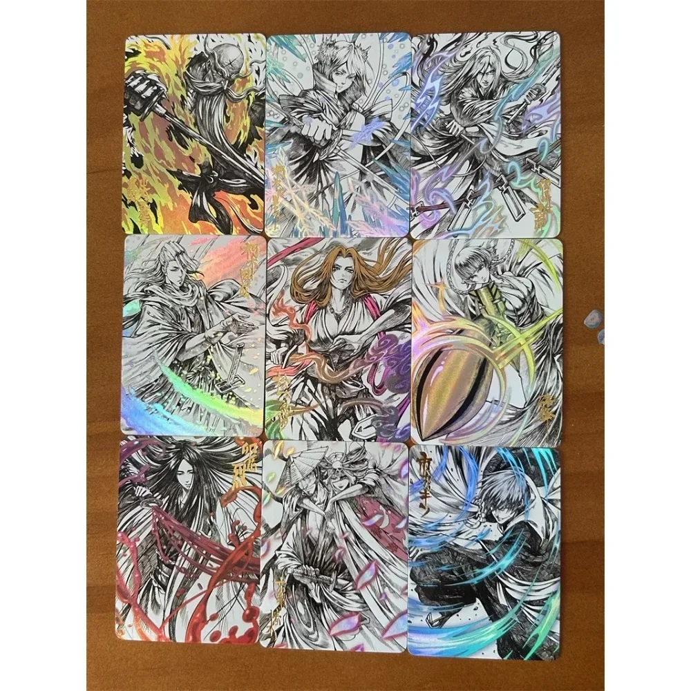 DIY BLEACH Kurosaki Ichigo Manga Style Collection Card Rough Flash Card Anime Peripheral Game Collection Card Holiday Gift