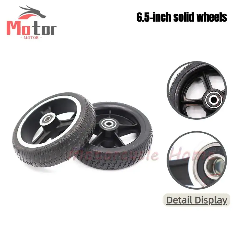 

6.5 Inch Aluminum Alloy Wheel Solid Tire Rear Wheel Hub Spare Part for 5.5-6.5 Inch Electric Scooter Repair Part