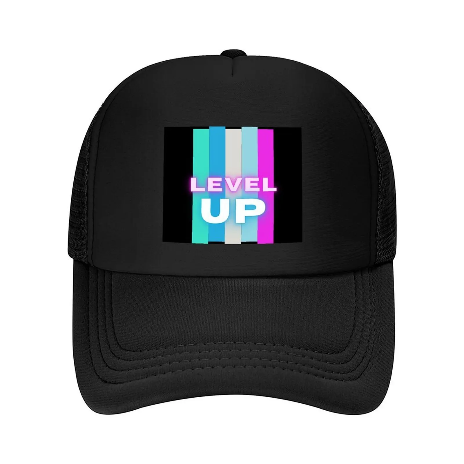 

Бейсболка Level up Icon Beach черная Модные пляжные женские шапки Мужские
