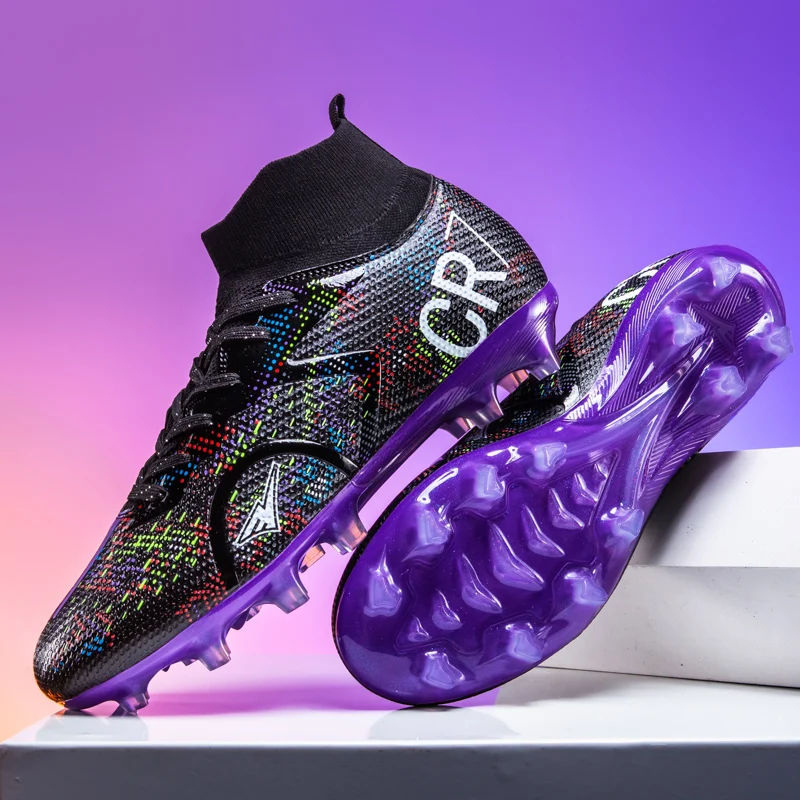 

New Men Football Boots Sneakers High-top Non-Slip Match Futsal High-quality Soccer Shoes Cleats Grass Indoor Hot-selling FG/TF