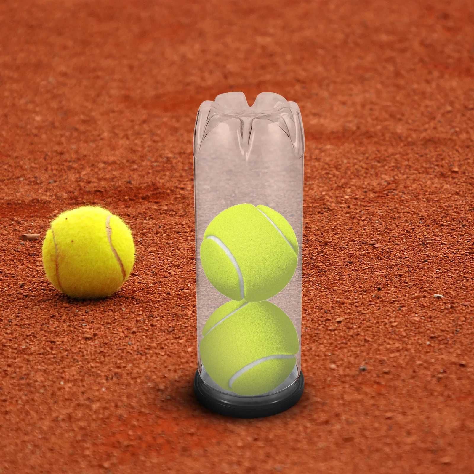 

4 Pcs Tennis Cylinder Portable Bottle with Cover Holder Ball Supply Clear Pvc Balls Container Organizer Lid