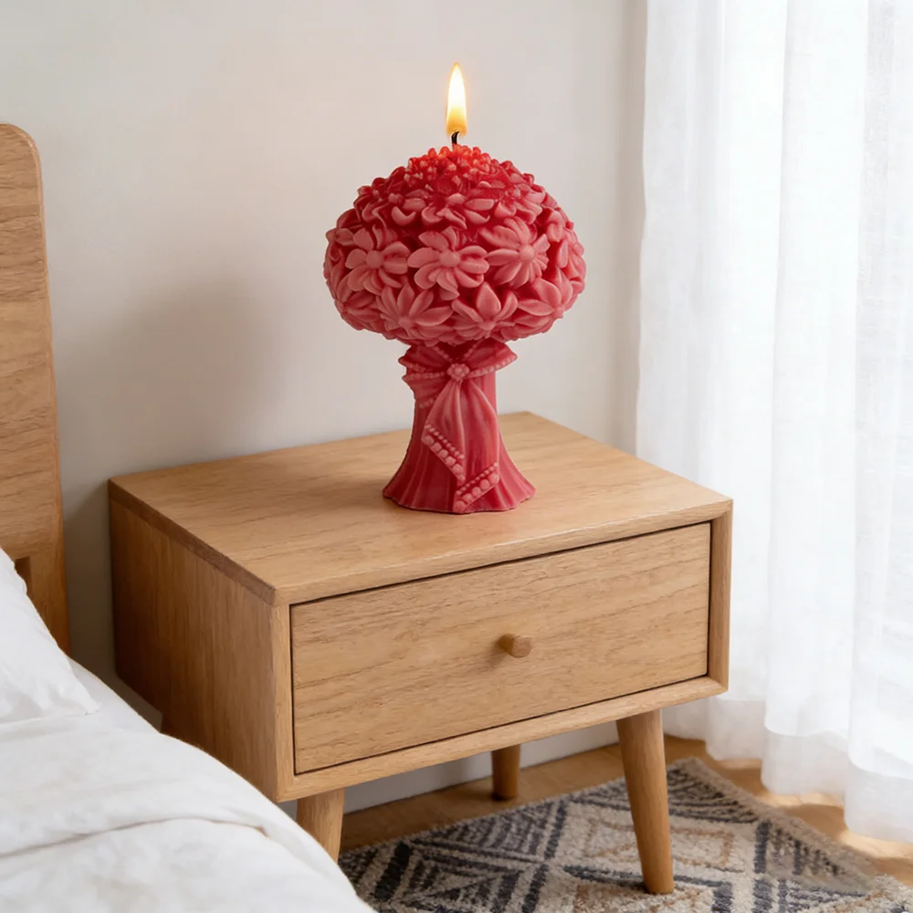 

Rose Flower Bouquet Silicone Mold Bow 3D Floral Candle Making Supplies Handmade Soap Plaster Resin Cake Decorating Bakeware Mold