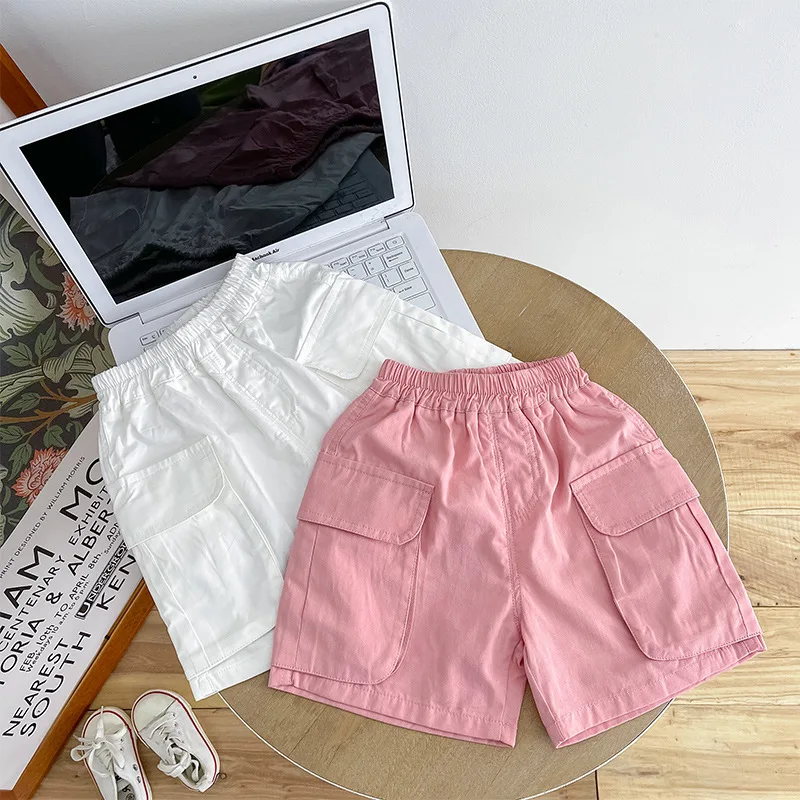 Boys' Cotton Casual Shorts Baby Summer Trendy Loose Fitting Version Children's Pink Pants Children's Clothing