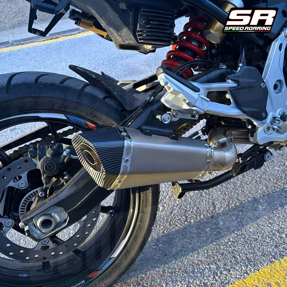 

51mm Universal Exhaust Motorcycle Escape Moto Racing Muffler Carbon Fiber Modified Pipe for MT07 MT09 CBR500 CBR650 Z800 R25 B10