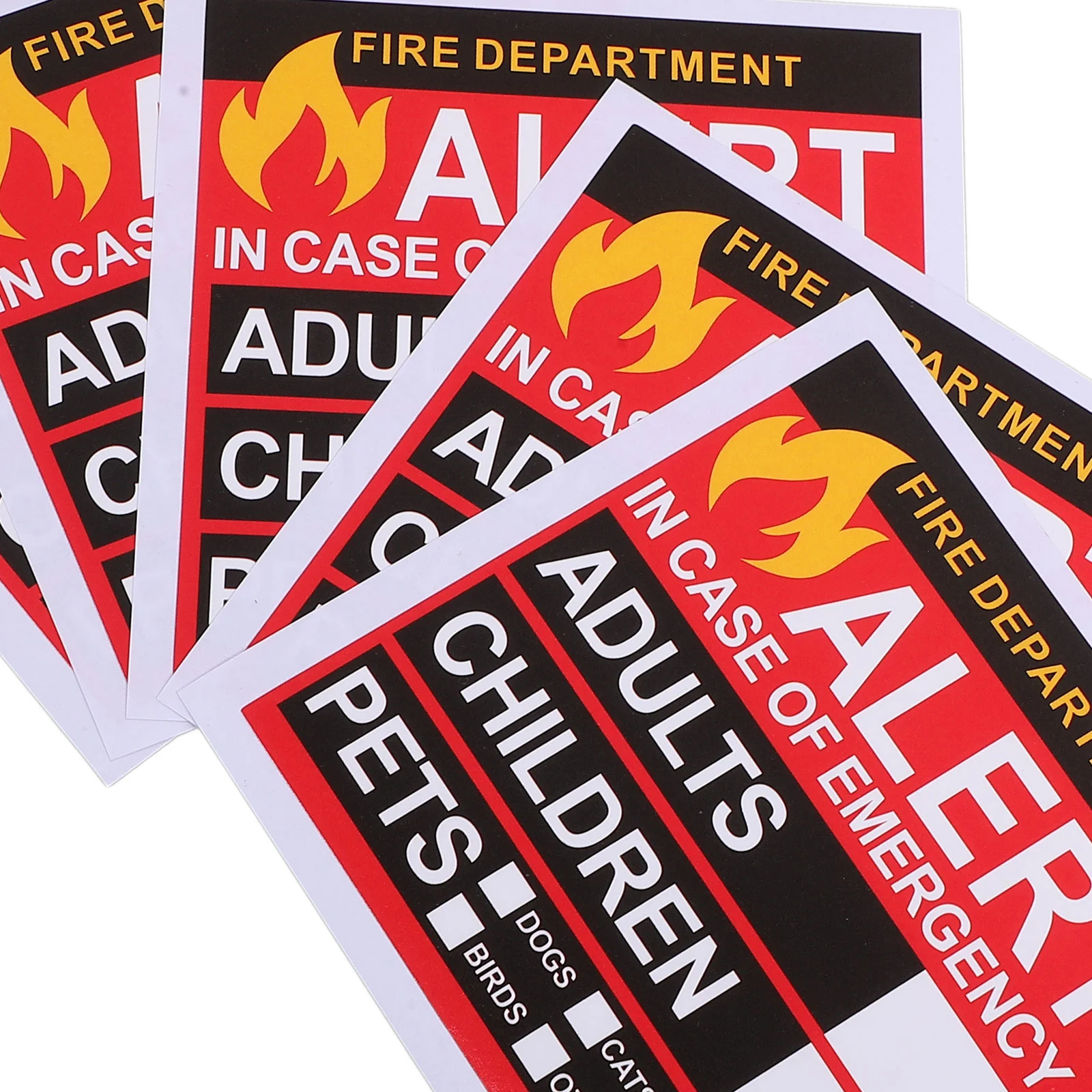 20 Sheets Fire Rescue Stickers People Fire-proof Door Accessory Safety Alert Decal Home