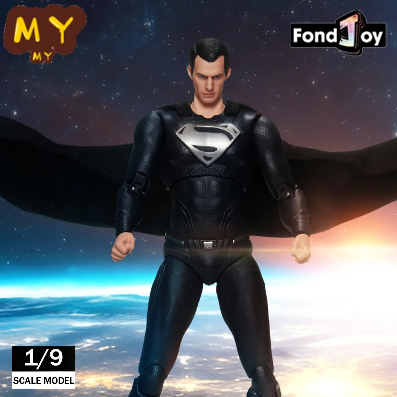 Original Fondjoy 1/9 Black Superman Figure DC Zack Snyder'S Justice League Figures Super Man PVC Model Doll Joint Movable Toy