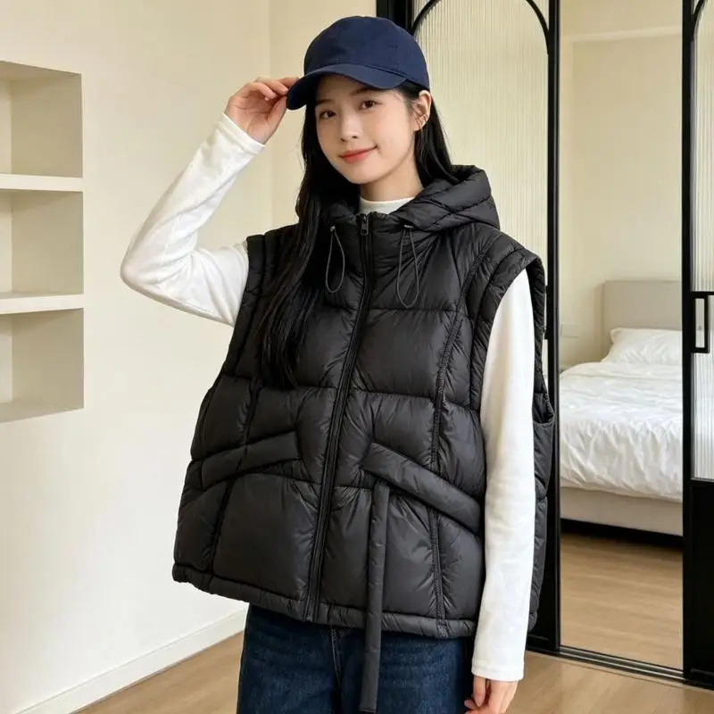 New Autumn Winter Fashion Women's Cotton Coat Vest Sweet Girl's Thick Warm Vest Comfortable Vest for Teenagers Soft Vest Jacket