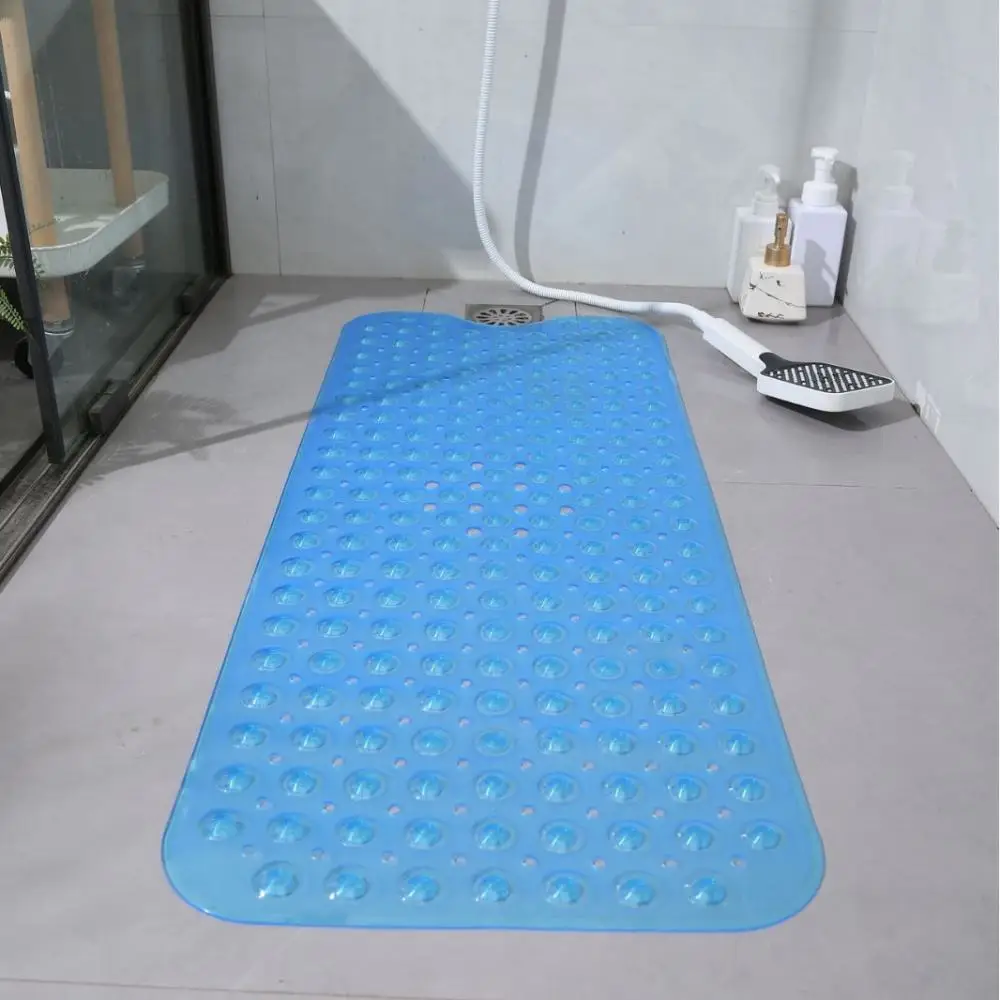 Safety Bathroom Mat PVC Bathtub Pad Anti Slip Suction Cups Shower Floor Rug Durable Waterproof For Elderly Kids Home Use
