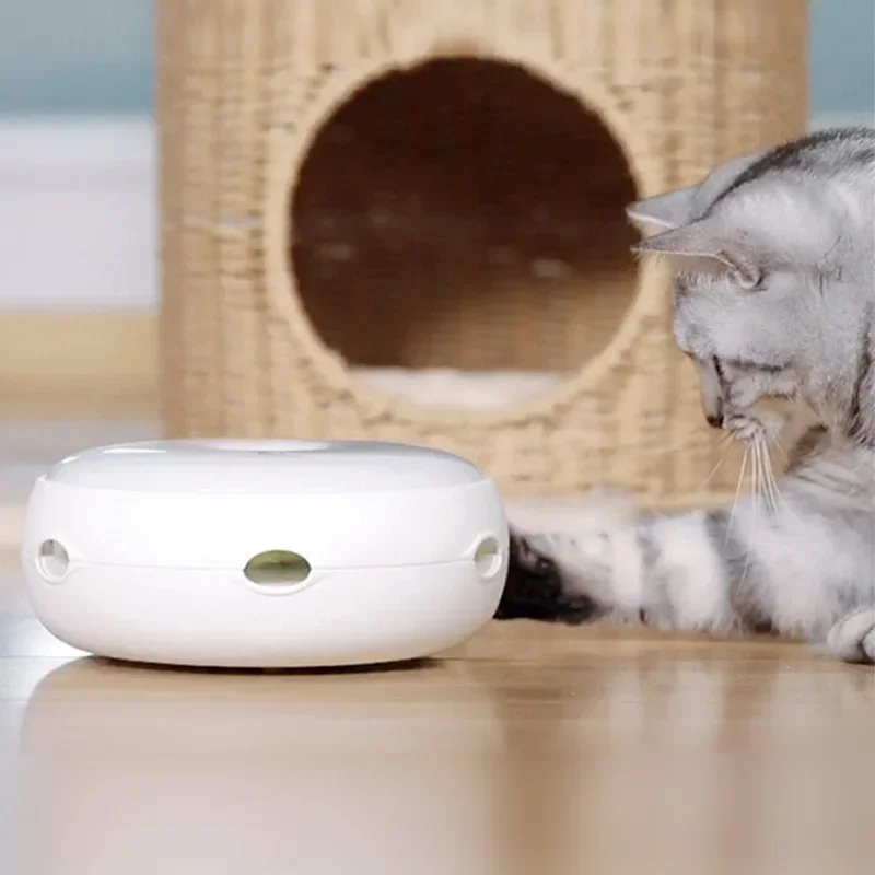 Interaktives elektrisches Katzen spielzeug automatisches rotierendes Maus-Teaser-Smart-Spinning-Plattenspieler-Spiel für Katzen spaß und Übung