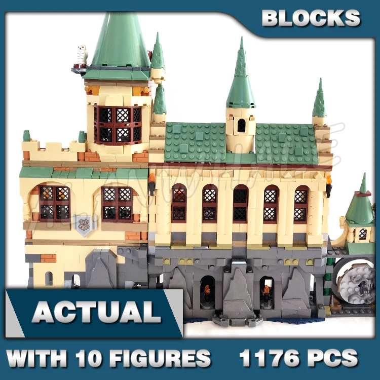 1176pcs Magical World of Wizards Chamber of Secrets School Great Hall Castle 19071 Building Blocks Toys Compatible With Model