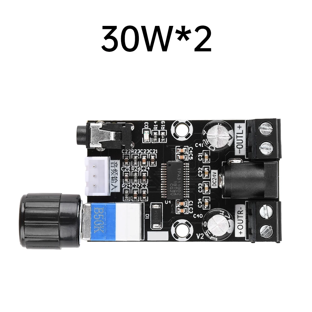 TPA3110D2 BT5.0 30Wx2 Dual Channel Digital Audio Power Amplifier Board XH-A240 Audio Amp Module DC8-26V