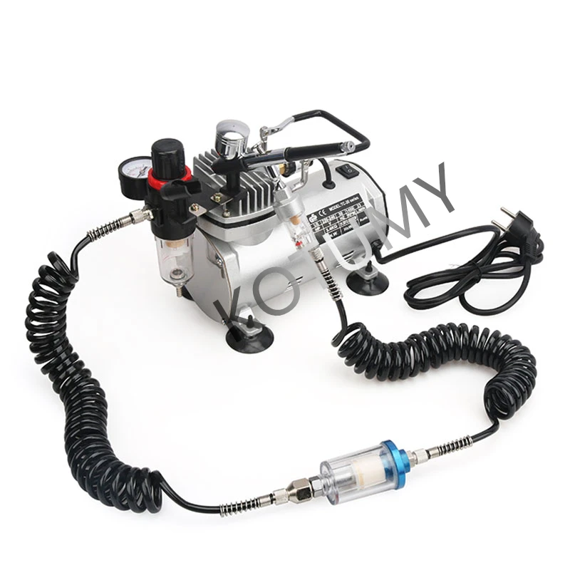 220V 110V Portable Air Compressor 110W Airbrush Electric Compressed Air Pump Model Gundam Coloring Spray pen Spray Gun Repair