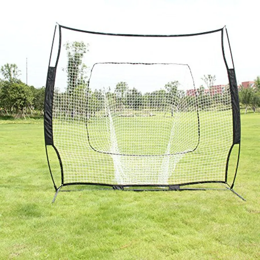 

Portable Baseball Trainer for Pitching and Fielding Practice Black Rebound Net with Sleevelet Durable Training Tool for Players