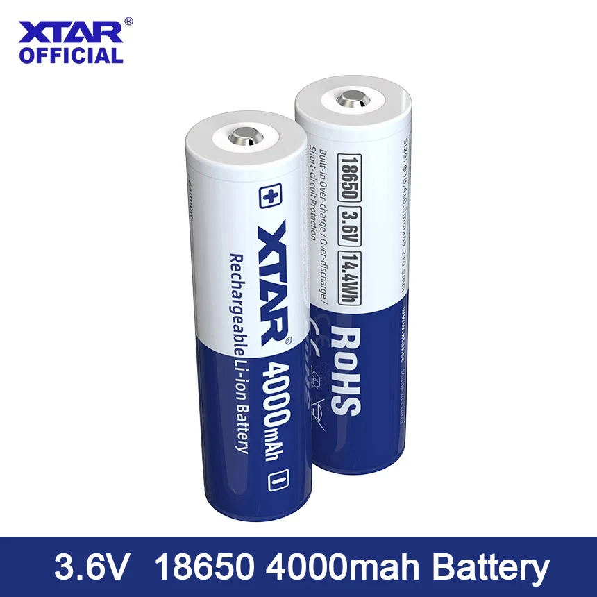 XTAR 18650 4000 мАч аккумуляторная батарея 3,6 В 10 А выход с защитной платой литиевая для аккумуляторов Powerbank