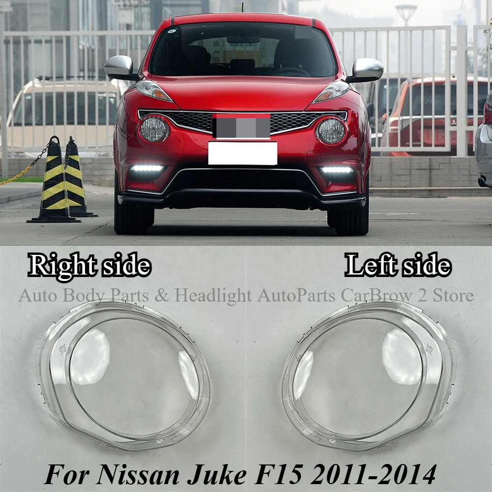 Car Front Headlight Lens Cover Fit For Nissan Juke F15 2011‑2014 Transparent Headlamp Shell Auto Replacement Lamp Housing Cover