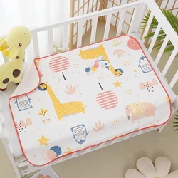 Newborn crib mattress changing pad cartoon waterproof baby changing pad soft washable easy dry portable diaper changing mat