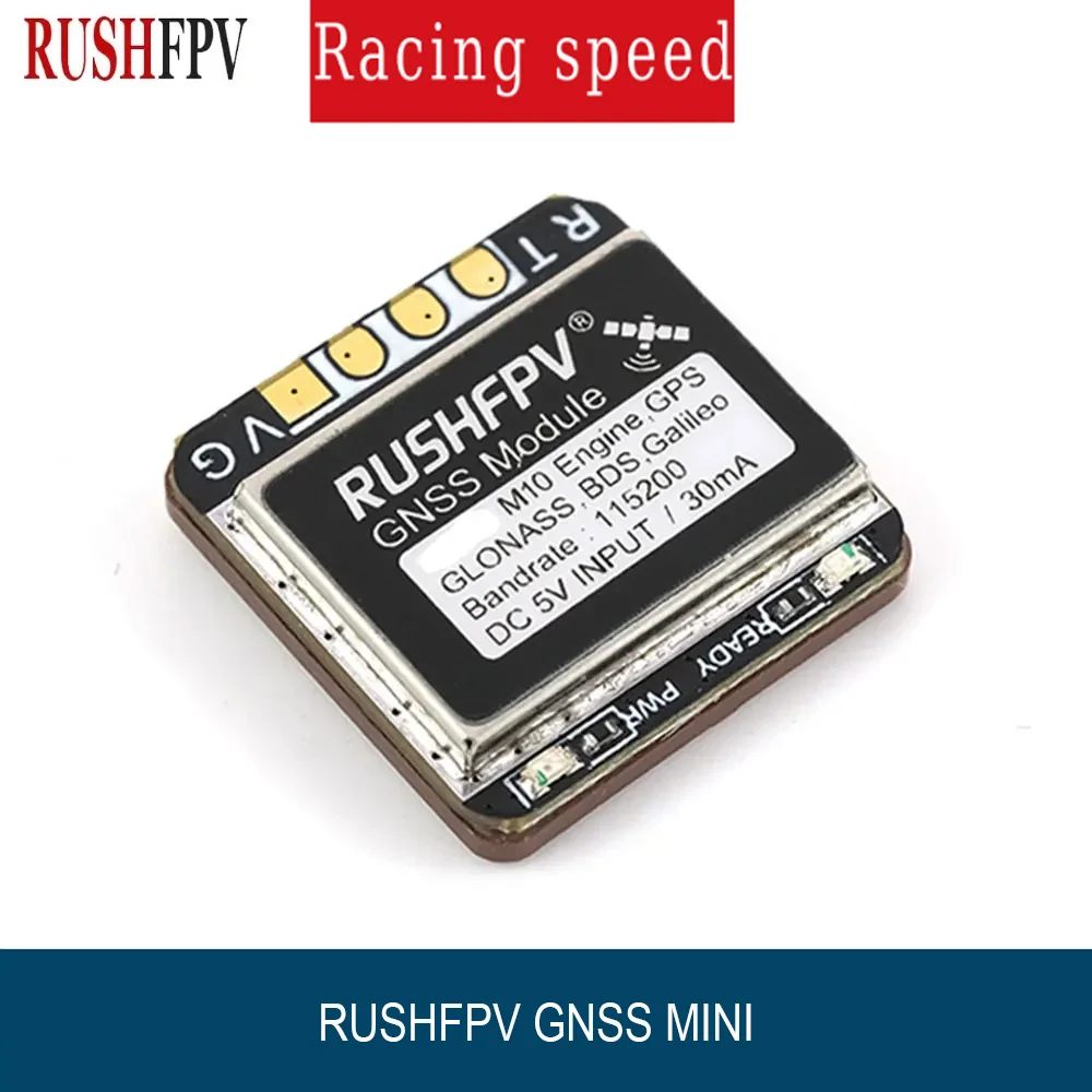 RUSHFPV GNSS Mini M10 GPS Module UBX/NMEA 10Hz 18x18mm for FPV Long Range Drone Parts