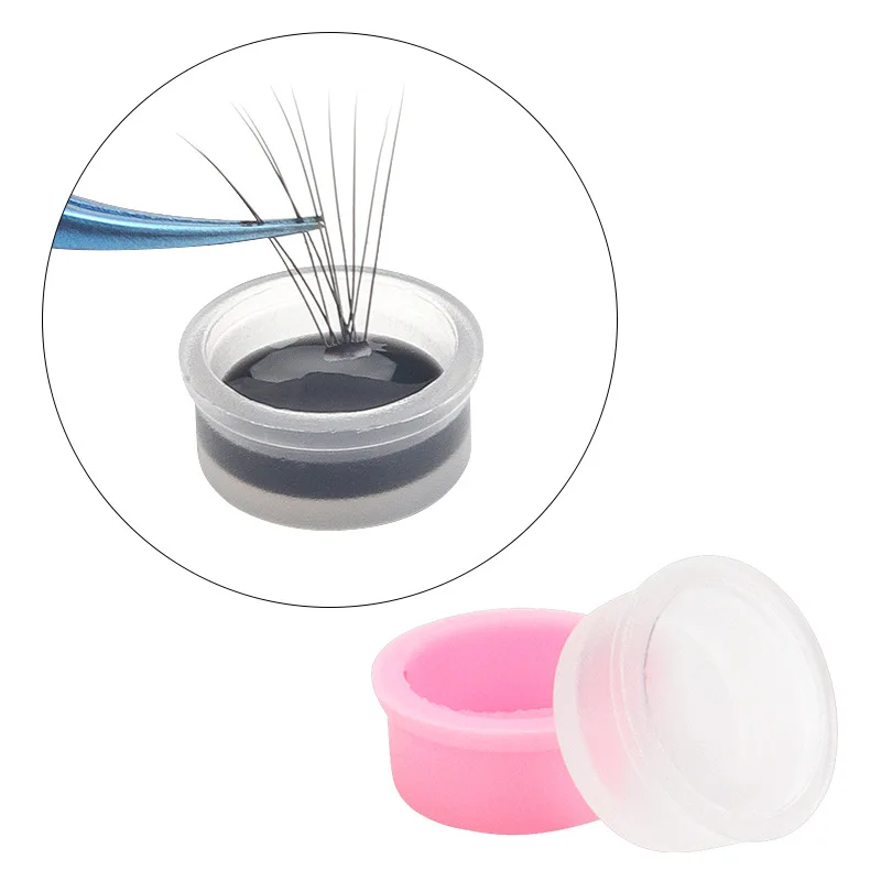 100 Pcs Disposable Eyelash Glue Cup Holder Container Tattoo Pigment Stand Holder Lash Extension Supplies Makeup Tools