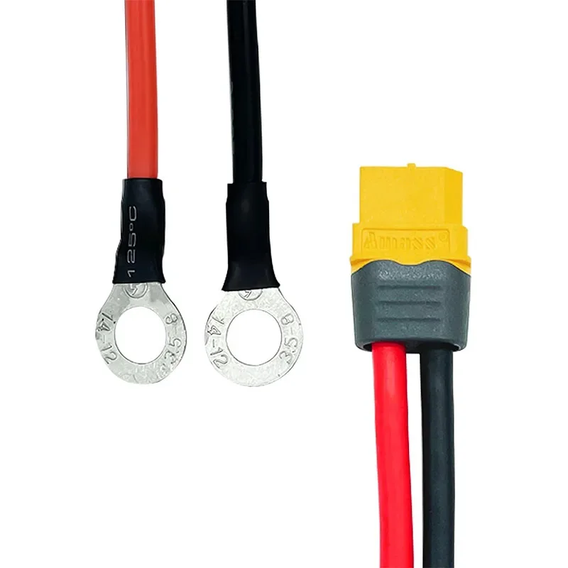 XT60H/XT90H to O Ring Eyelet Terminal Plug Connector Cable 10/12AWG RC ESC Charger Side Power for for RC Lipo Battery FPV Racing